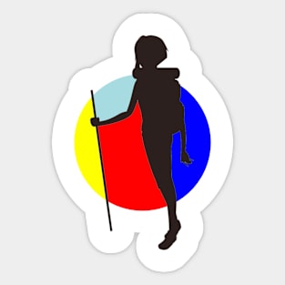 Multicolor Hiking Sticker